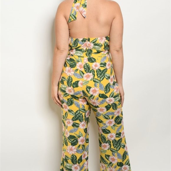 Yellow Floral Jumpsuit